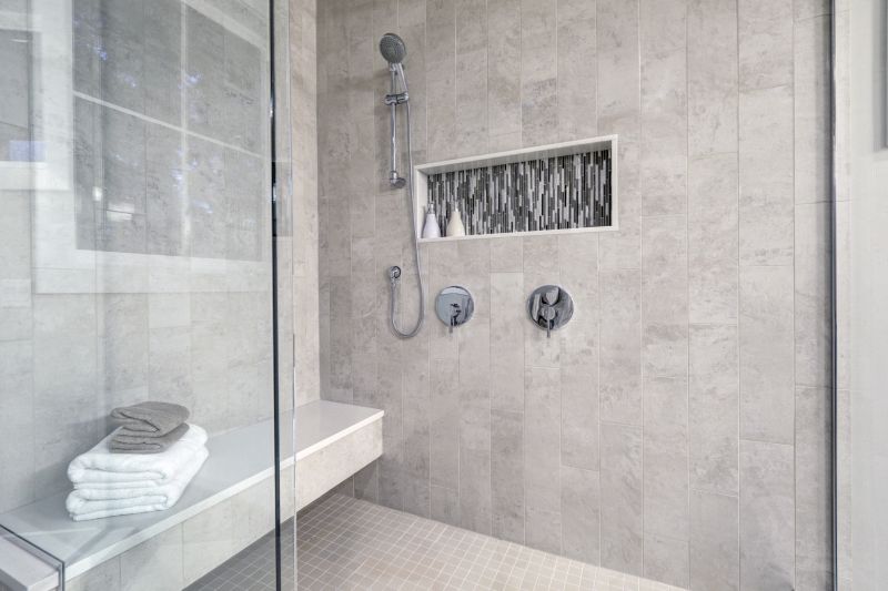 Shower with Vertical Storage