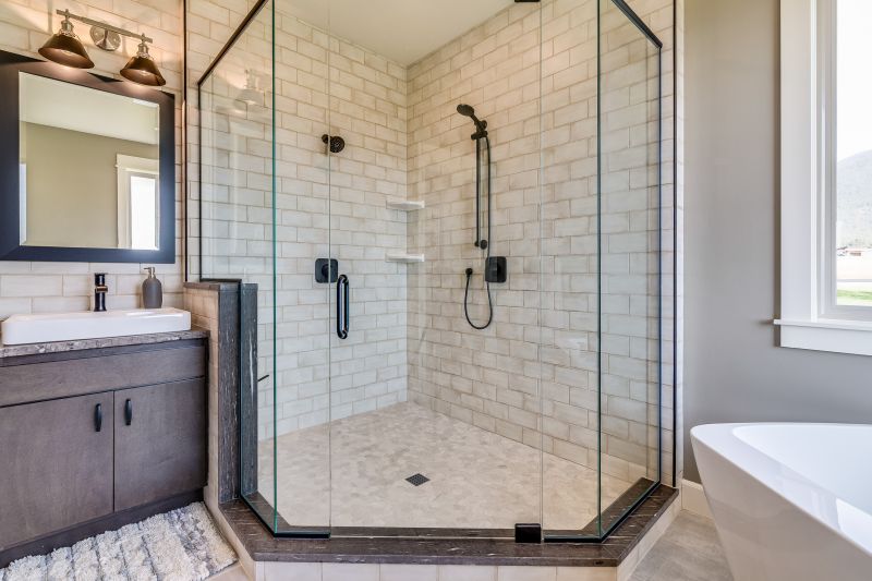 Shower with Built-In Shelves